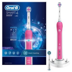 Bàn chải đánh răng điện Oral-B Smart 4 4000W Pink