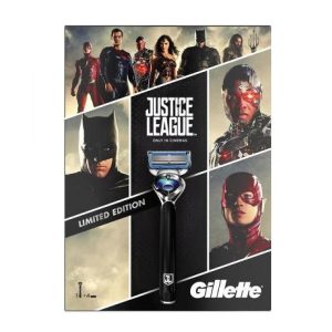 Set dao cạo râu 5 lưỡi Gillette Fusion 5 ProShield Justice League Limited Edition - 1 cán 4 lưỡi